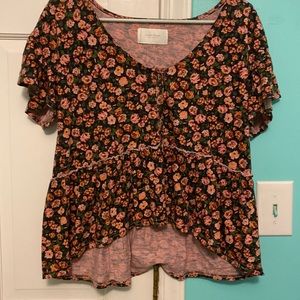 Floral oversized blouse